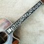 Cutaway All Koa Wood Top D Type 45K Acoustic Guitar with Abalone Inlays Ebony Fingerboard