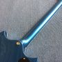 Custom Grand Electric Guitar in Metallic Blue with Gold Hardware