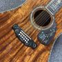 Custom 12 String KOA Acoustic Guitar with Ebony Fingerboard Real Abalone Binding Inlay Accept OEM