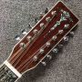 Custom 12 String KOA Acoustic Guitar with Ebony Fingerboard Real Abalone Binding Inlay Accept OEM