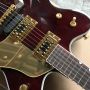 Custom Double Convex Surface Electric Guitar Big Tremolo in Wine Red