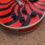 Custom Grand LP Style Electric Guitar G-Zakk Wylde Bullseye in Cherry Sunburst Windmill Painting Chrome Hardware
