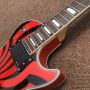 Custom Grand LP Style Electric Guitar G-Zakk Wylde Bullseye in Cherry Sunburst Windmill Painting Chrome Hardware