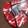 Custom 5150 Striped Series Red/Black/White Floyd Locking Tremol Eddie Van Halen Style Electric Guitar