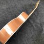Custom Grand GJ200FR Acoustic Guitar Red Flamed Maple Wood Back Side Abalone Binding 550A Soundhole Pickup in Natural