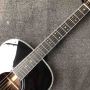 Custom AAAAA All Solid OM Style Body Acoustic Guitar Ebony Fingerboard Coco Back Side Abalone Binding Classic Headstock in Sunburst Customized LOGO