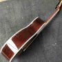 Custom AAAAA All Solid OM Style Body Acoustic Guitar Ebony Fingerboard Coco Back Side Abalone Binding Classic Headstock in Sunburst Customized LOGO