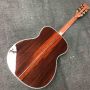 Custom AAAAA All Solid OM Style Body Acoustic Guitar Ebony Fingerboard Coco Back Side Abalone Binding Classic Headstock in Sunburst Customized LOGO