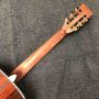 Custom AAAAA All Solid OM Style Body Acoustic Guitar Ebony Fingerboard Coco Back Side Abalone Binding Classic Headstock in Sunburst Customized LOGO