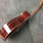 Custom 40 Inch Koa Wood PS Solid Cocobolo Back Side Acoustic Guitar Abalone Ebony Fingerboard Armrest KOA Guitar
