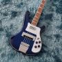 Custom RK 4003 Bass 4 Strings Rick 2 Jacks Electric Bass Guitar in Blue Color