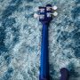 Custom RK 4003 Bass 4 Strings Rick 2 Jacks Electric Bass Guitar in Blue Color
