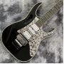 Custom Black Electric Guitar With Metal Pickguard Floyd Rose Bridge Chrome Hardware Tree of Life Inlay Can be customized