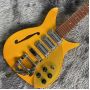Custom Ricken Style F Hole Electric Guitar in Yellow Color Hand Made Instruments