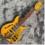 Custom Ricken Style F Hole Electric Guitar in Yellow Color Hand Made Instruments