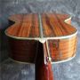 Custom Real Abalone 40 Inch KOA Wood Ebony Fingerboard Acoustic Guitar