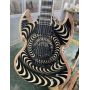 Custom Wylde O Audio Barbarian Raw Top Psychic Bullseye Electric Guitar
