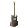 Custom Shop Acoustasonic Tele Matte Black Electric Guitar Polyester Satin Urethane Finish, Deep C Mahogany Neck, Chrome hardware