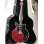 Custom Brian May Clear Red Color Electric Guitar 24 Frets 3 Burns Tri-Sonic pickups Import Bridge