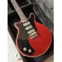 Custom Brian May Clear Red Color Electric Guitar 24 Frets 3 Burns Tri-Sonic pickups Import Bridge