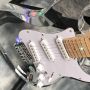 Custom Transparent Plastic Acrylic Electric Guitar With Multicolor LED Lights
