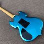 Custom Special-Shaped Wylde Audio Electric Guitar with Blue Stripe