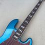 Custom 4 Strings Jazz Bass Electric Guitar with Pickup P90 in Green Light Vibrato Bridge 