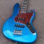 Custom 4 Strings Jazz Bass Electric Guitar with Pickup P90 in Green Light Vibrato Bridge 