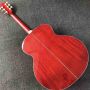 Custom Solid Top Jumbo Body Acoustic Guitar Glossy Guilds Acoustic Electric Guitar in Red Color
