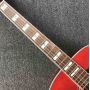 Custom Solid Top Jumbo Body Acoustic Guitar Glossy Guilds Acoustic Electric Guitar in Red Color