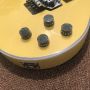 Custom Grand Electric Guitar with Double Tremolo Bridge in Yellow Color