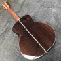 Custom OM Abalone Binding Round Body Classic Acoustic Guitar Solid Top