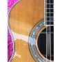 Custom Ebony fingerboard Herringbone Binding Rosewood Back Side OM Style Acoustic Guitar