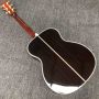 Custom blonde top acoustic electric guitar OM body solid top guitar real abalone binding snow flake inlays