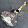 Custom Acrylic LED Electric Guitar with White Transparent Pickguard