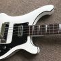 Custom Rick 4 Stings Electric Guitar Bass in White Color Accept Bass OEM