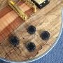 Custom Real Abalone Inlay Maple Fingerboard Decaying Wood Solid Mahogany Body Electric Guitar