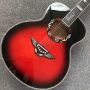 Custom Solid Spruce Top Ebony Fingerboard Real Abalone Shell Binding Inlay 40 Inches Flamed Maple B side Acoustic Guitar
