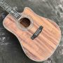 Custom D Type Cutaway 41 Inch KOA Wood Acoustic Guitar