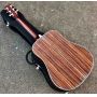 Custom Vintage Abalone Binding Inlay Deluxe D Body Shape Acoustic Electric Guitar in Sunburst