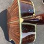 Custom Vintage Abalone Binding Inlay Deluxe D Body Shape Acoustic Electric Guitar in Sunburst