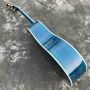 Custom Grand Hummingbird Vipe Blue Acoustic Guitar Ebony Fingerboard