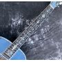 2022 Custom 40 Inch Ebony Fingerboard Abalone Binding Germany Solid Spruce Imported Ripple Maple Back Side Acoustic Guitar
