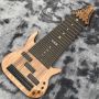 Custom Made Electric Bass Guitar & Gift Pack Bundle, 24 Fret 17 Strings Mahogany