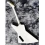 Custom Irregular Special-Shaped Electric Guitar with White Veneer Yellow Guard Board
