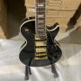 Custom LP Electric Guitar with Gold Hardware Rosewood Fingerboard Mahogany Body in Black Color