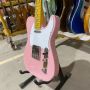 Custom Grand Tele Electric Guitar with Maple Fingerboard in Pink Color and Chrome Hardware