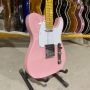 Custom Grand Tele Electric Guitar with Maple Fingerboard in Pink Color and Chrome Hardware