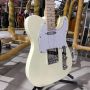 Custom Tele Electric Guitar in Cream White Color with Maple Fingerboard and Chrome Hardware White Pickguard