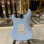 Custom ST Electric Guitar in Sky Blue Color Maple Fingerboard White Pickguard Chrome Hardware